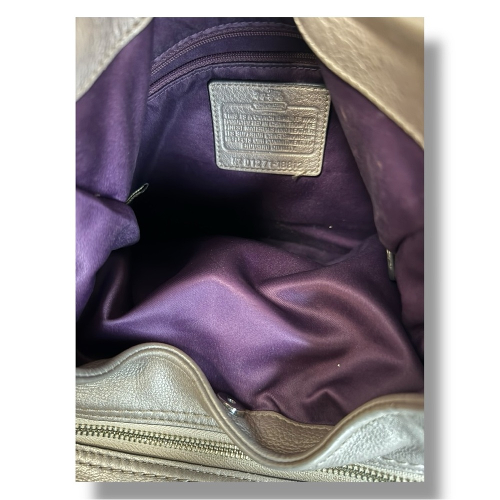 Coach Metallic Leather Hobo Bag - Picture 9 of 10